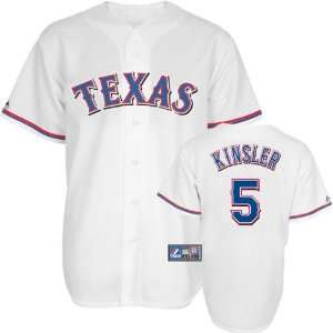 Ian Kinsler Jersey Adult Majestic Home White Replica #5 Texas Rangers 