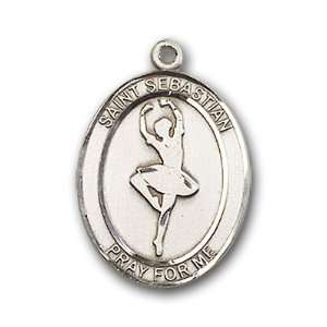  Sterling Silver St. Sebastian Dance Medal Jewelry