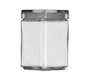 Anchor Hocking 85588R   Stackable Square Storage Jar, 1 1/2 qt., Glass 