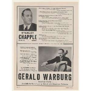  1948 Stanley Chapple Gerald Warburg Photo Booking Print Ad 