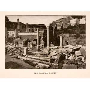 1905 Halftone Print Basilica Aemilia Rome Italy Ruin Archaeology 