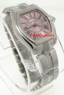 Cartier Roadster Pink Dial Ladies SS Watch W62017V3  