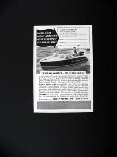 Globe Aristocraft DeLuxe Runabout Power Boat 1947 print Ad 