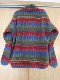 Patagonia Synchilla Vintage T Snap Fleece Pullover Jacket Tribal Print 
