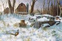Jim Hansel WINTER HAVEN Wildlife Pheasant Farm Art*  
