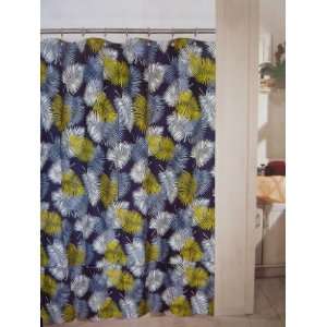  Fabric Palm Leaves Shower Curtain 100% Cotton Twill