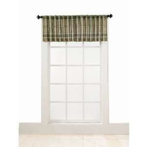  Style Selections 18L Mocha Adrian Plaid Tailored Valance 