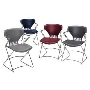  Olson Flex Stacker#153; Chair with Arms, Silver Gray, 4 