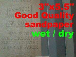 P400 P3000 Good Quality Wet/Dry SANDPAPER 3x5.5 18pcs  