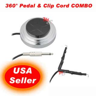 COMBO Star Tattoo Foot Pedal Clip Cord for Power Supply  