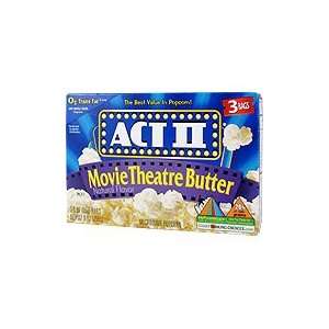 Movie Theatre Butter Popcorn   Best Value In Popcorn, 3 bags,(ACT II)