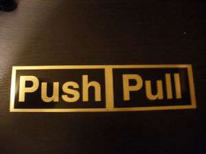 PUSH PULL DOOR STICKERS decals window sticker sign USA  