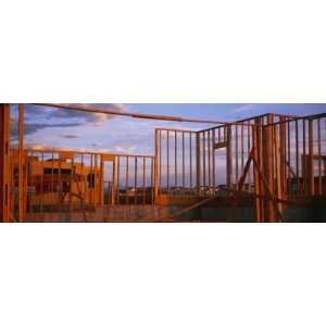  Wooden Framework of a House under Construction, Washington 