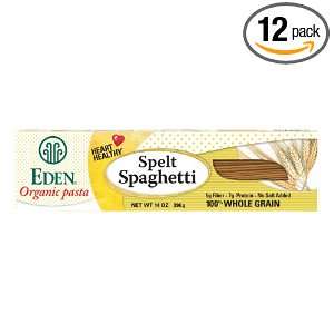 Eden Organic Spelt Spaghetti, 100% Whole Grain, 14 Ounce Boxes (Pack 