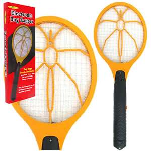 Handheld Electronic Bug Zapper Tennis Racket Flyswatter 017874152858 