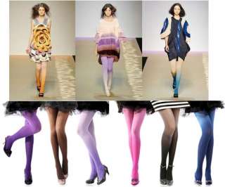Vintage Lady Sexy 7 Ombre Watercolor Velvet Stockings Tights Leggings 