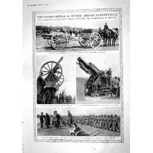 1916 Belgium Redivivus Howitzer Guns War Trench Mortars Soldiers Leave 
