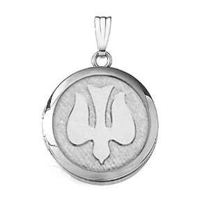   Sterling Silver Round Picture Confirmation Holy Spirit Locket Jewelry