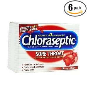  Choloraseptic Sore Throat 18 lozenges/Cherry,Soothing 