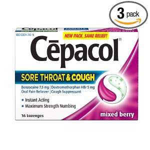 Cepacol Sore Throat & Cough, Maximum Strength Numbing, Instant Action 