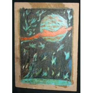 European Art, Vintage Abstract Expressionist Oil Painting  