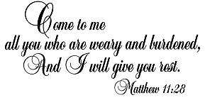 Christian rubber stamp Matthew1128 bible verse, M #1  