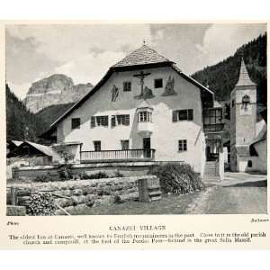   Mountain Dolomites Inn Campanile   Original Halftone Print Home