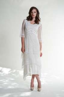 Nataya TITANIC Ivory Embroidered Dress 2X  