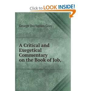 Critical and Exegetical Commentary on the Book of Job, George 