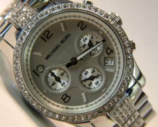 Michael Kors Womens Silvertone Crystal Watch MK5108  
