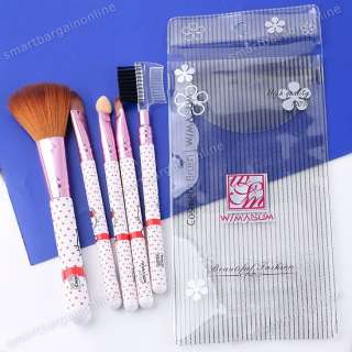 5pc Professional Hellokitty Cosmetic Makeup Artist Blush Brushes Set 