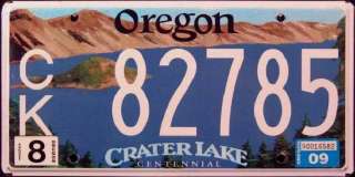 OREGON ** CRATER LAKE NATIONAL PARK   CENTENNIAL ** License Plate 