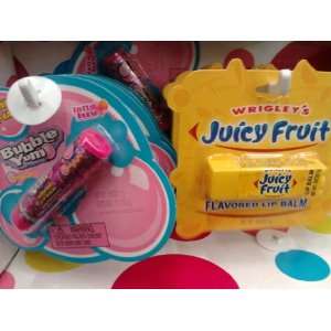  Bubble Yum and Juicy Fruit Lip Balm Health & Personal 