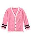   Smart Girls Rule Pink Pocket Varsity Boyfriend Cardigan Sweater 5 6 Sm
