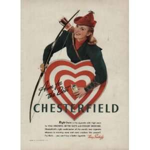 Lady Archer says, Aim for the Best, Chesterfield.  1941 