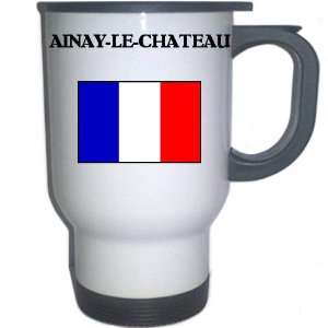  France   AINAY LE CHATEAU White Stainless Steel Mug 