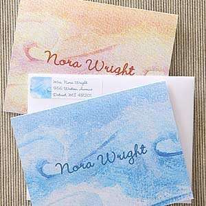  Personalized Watercolor Note Cards   Waves & Sand Health 