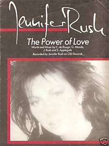 Sheet Music Jennifer Rush The power Of Love 102  