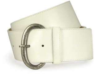 Ladies Contour Strap Single Stitching Edge Plain Leather Belt  