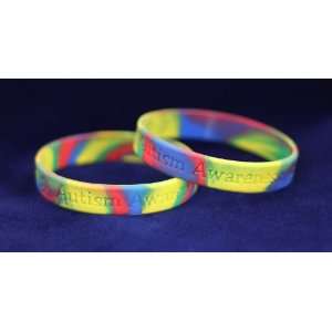  Autism Awareness Silicone Bracelets (Retail) Adult Size 