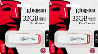 64GB Kingston 2 X 32GB G3 Data Traveler Flash Drive USB  