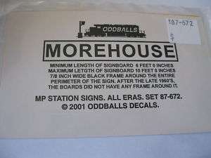 Oddballs Decals Missouri Pacific Station Signs #187 672  