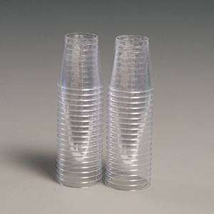  Set of 40 x Clear Disposable Plastic Shot Glasses [Kitchen 