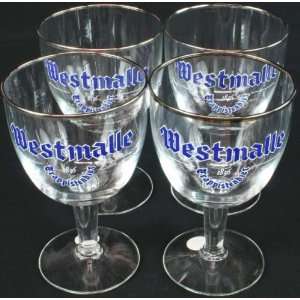  Set of 4 Westmalle Beer Glasses Trappist Trappistenbier 