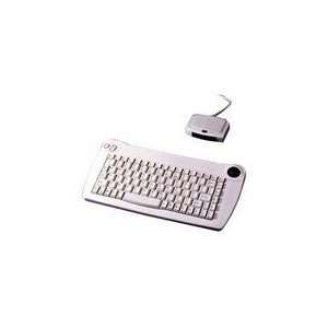  Adesso Wireless Ir Ps2 Mini Trackball Keyboard White 