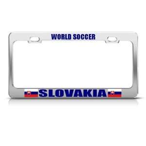  Slovakia Flag Slovakian Sport Soccer license plate frame 