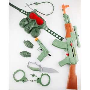 CAMO GREEN AK 47 TOY GUN SET Toys & Games