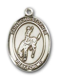12K Gold Fld St. Christopher Rodeo 1 Medal w/24 New  