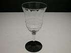 Weston Glass Diamond Optic Black Foot Tall Champagne Goblet 4  
