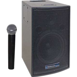 Technical Pro 8 Battery Powered PA System w/ Wireless VHF Microphone 